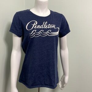 Pendleton Navy Ocean Waves Tee Shirt